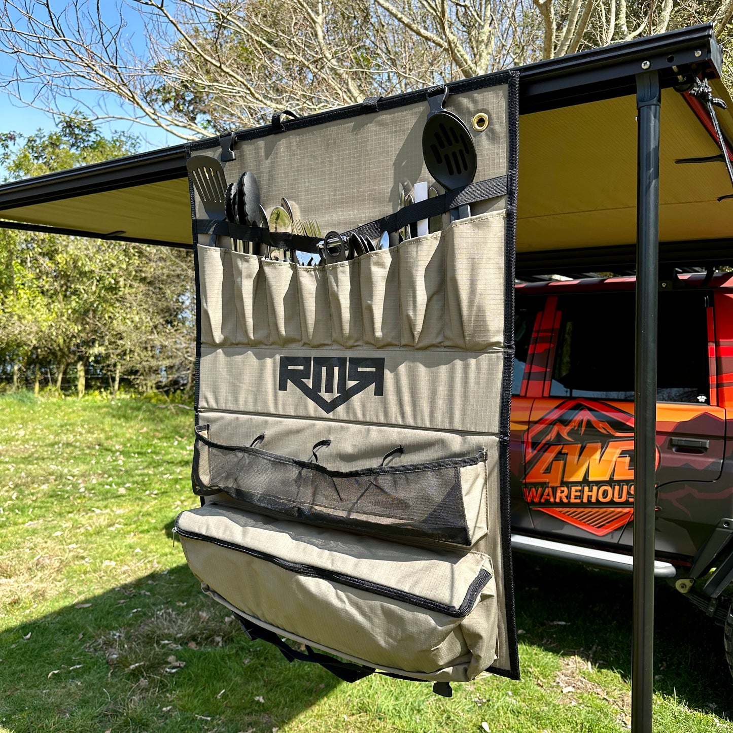 RMR Camp Kitchen Organizer with Cutlery