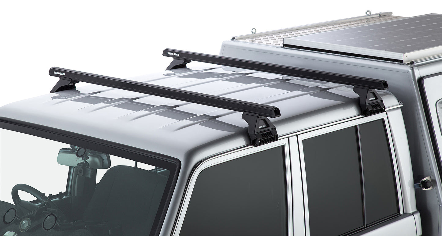 Toyota LandCrusier 07-24 79 Series 4dr Heavy Duty RL110 Black 2 Bar Roof Racks