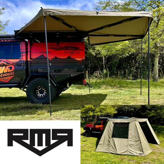 RMR Freestanding 270 Degree Awning Right/Driver Side Mounting & Wall COMBO