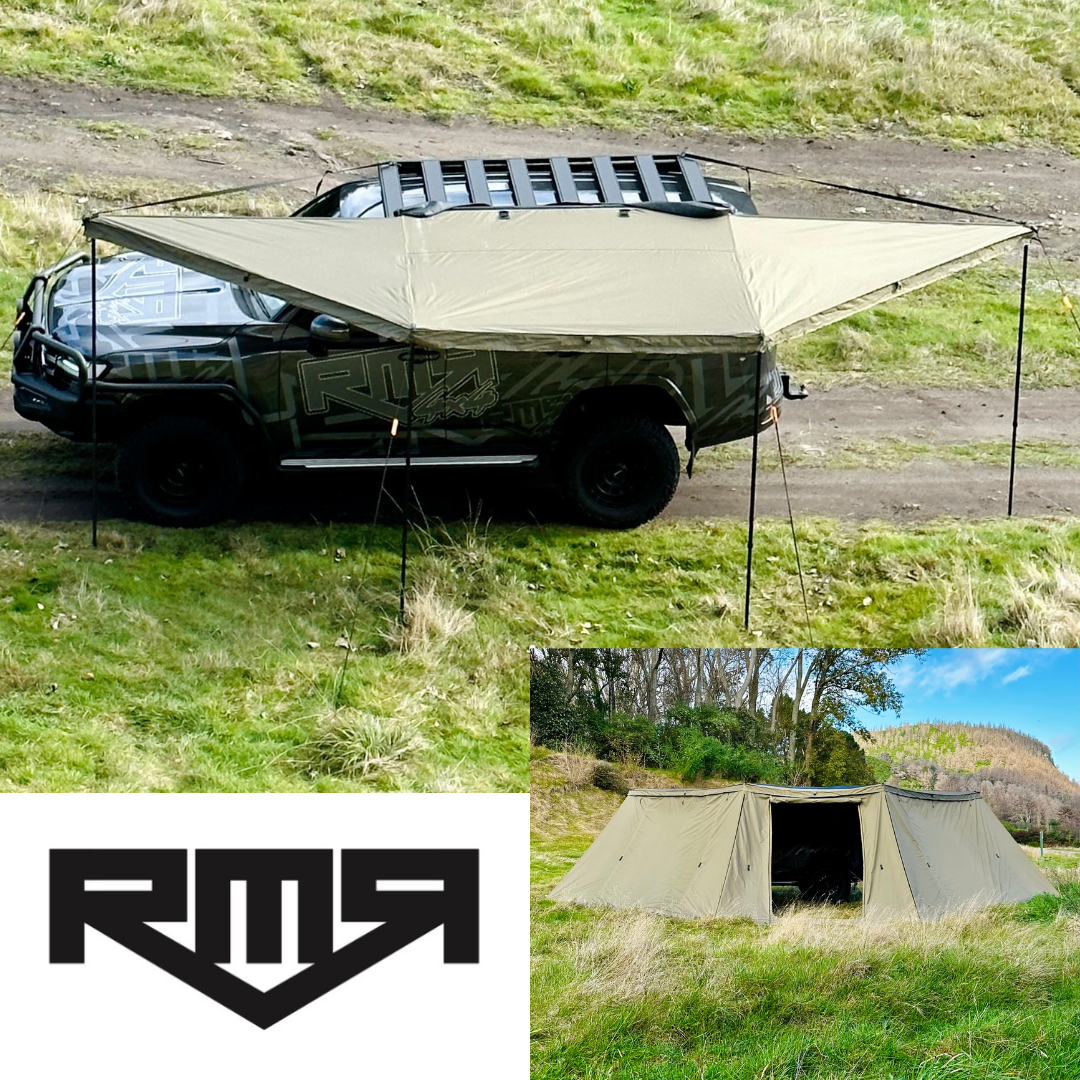 RMR 180 Degree Awning & Wall Combo - GREEN – Markise & Vorzelt kaufen bei Rooftop Tents Europe