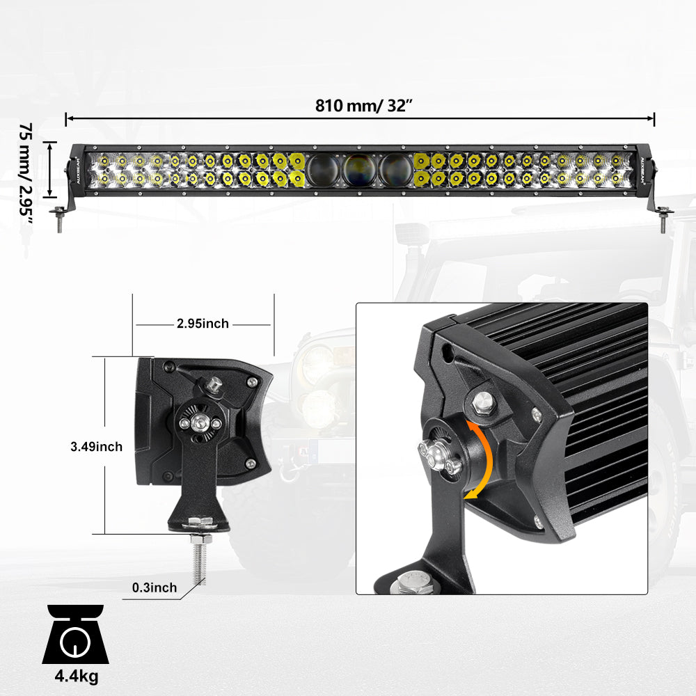 32" 5D-PRO Series Light Bar 33000LM