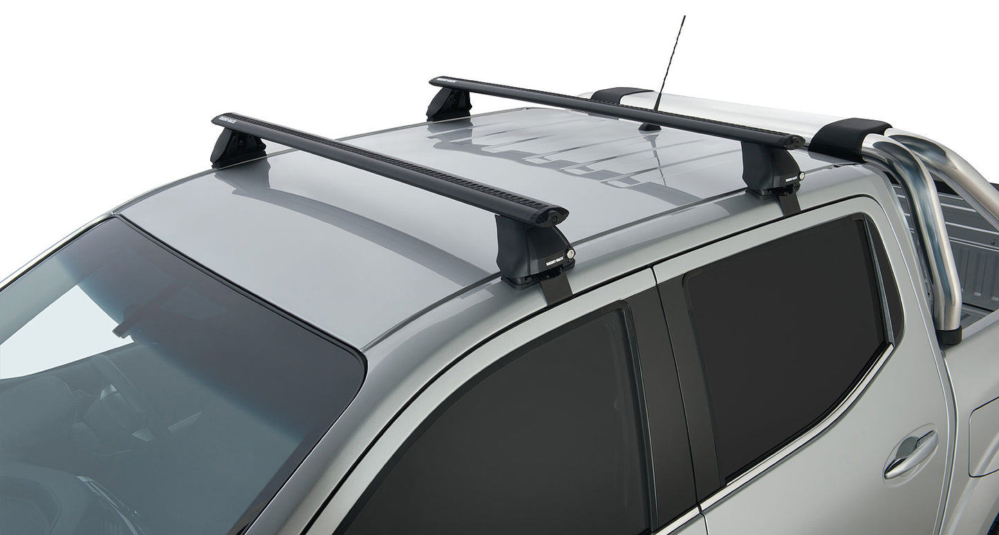 Nissan Navara NP300 4dr Ute Dual Cab 07/15 to 21 Vortex 2500 Black 2 Bar Roof Rack