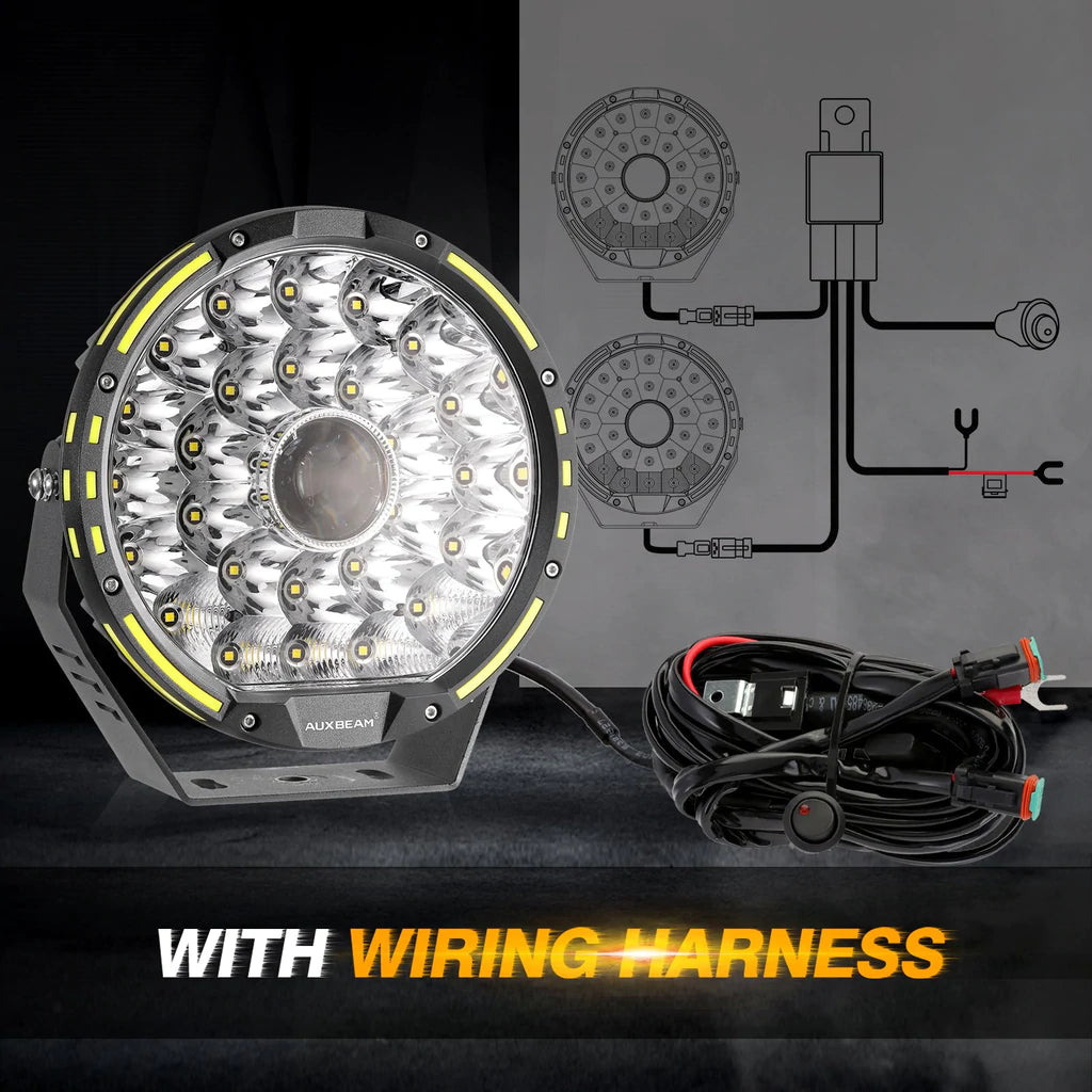 9" 360-PRO Series LED Driving Lights 270W 37776LM