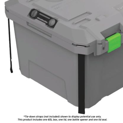 TRED GT Storage Box 65L - Mid - Grey With Green