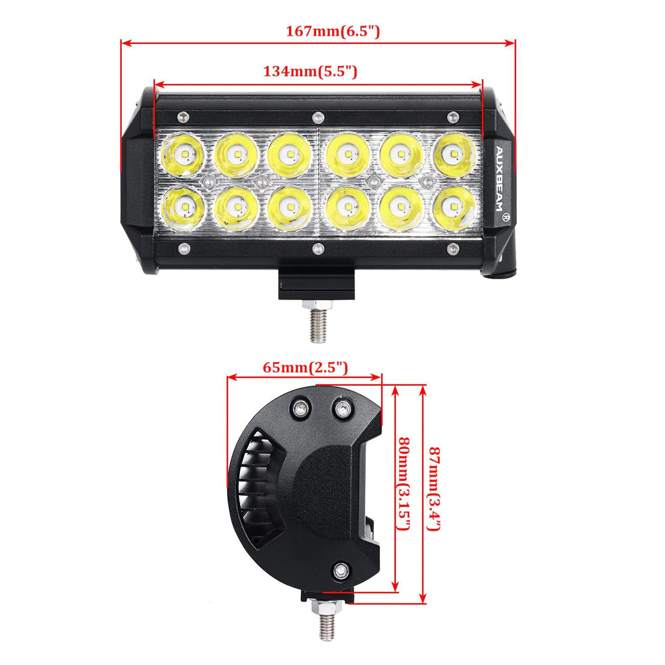 6.5" LED Light Bar Spot (Pair)