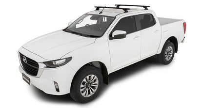 Mazda BT50 4DR Ute Dual Cab 20 on Vortex RCH Black 2 Bar Roof Rack