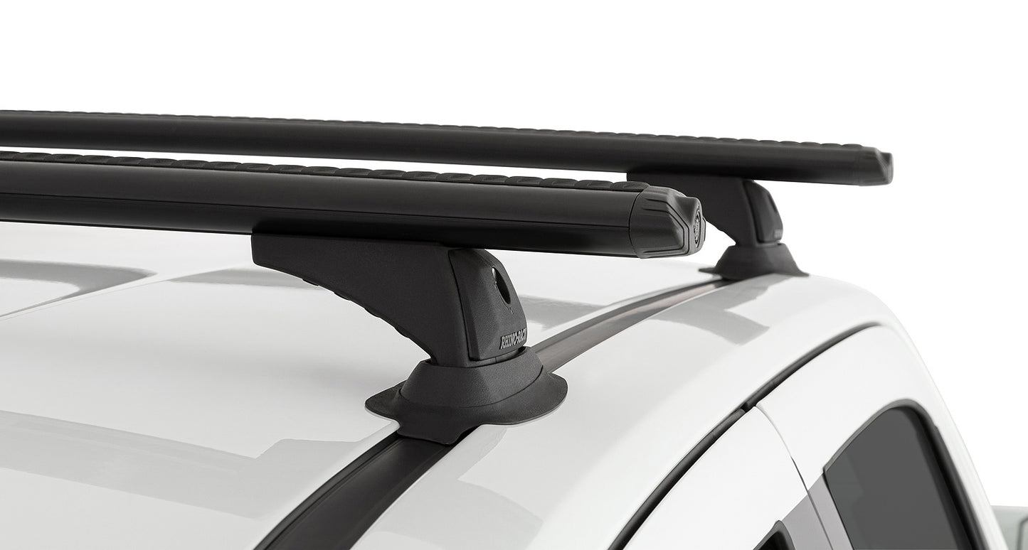 Mazda BT50 4DR Ute Dual Cab 20 on Vortex RCH Black 2 Bar Roof Rack