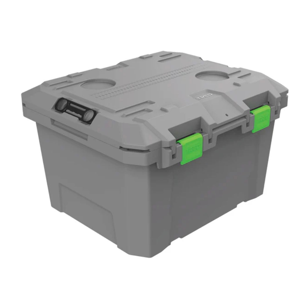 TRED GT Storage Box 65L - Mid - Grey With Green