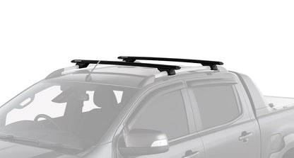 Ford Ranger Wildtrak PX/PX2/PX3 4dr Ute Double Cab (With Roof Rails) 12 to 22 Vortex RX Black 2 Bar Roof Rack