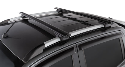 Holden Colorado 4dr Ute Crew Cab (With Roof Rails) 15 to 20 Vortex RX Black 2 Bar Roof Rack