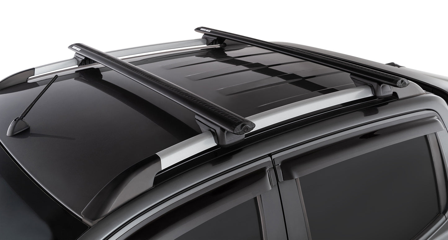 Holden Colorado 4dr Ute Crew Cab (With Roof Rails) 15 to 20 Vortex RX Black 2 Bar Roof Rack PRE ORDER