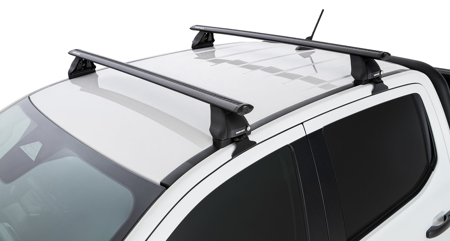 Ford Ranger PX/PX2/PX3 4dr Ute Double Cab 22+ Vortex 2500 Black 2 Bar Roof Rack