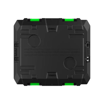 TRED GT Storage Box 25L - Shallow - Black With Green