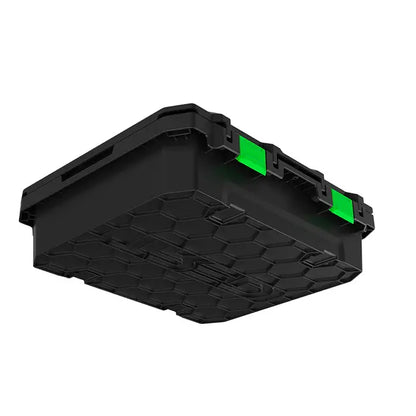 TRED GT Storage Box 25L - Shallow - Black With Green