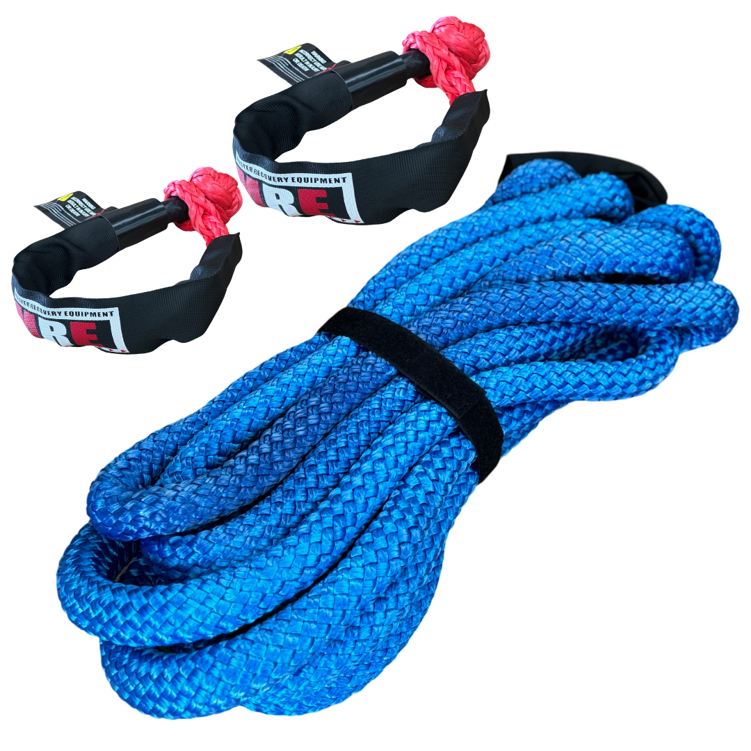 Recovery Rope Shackle Kinetic Recovery Rope & Soft Shackle Kit MRE – 4WD Warehouse