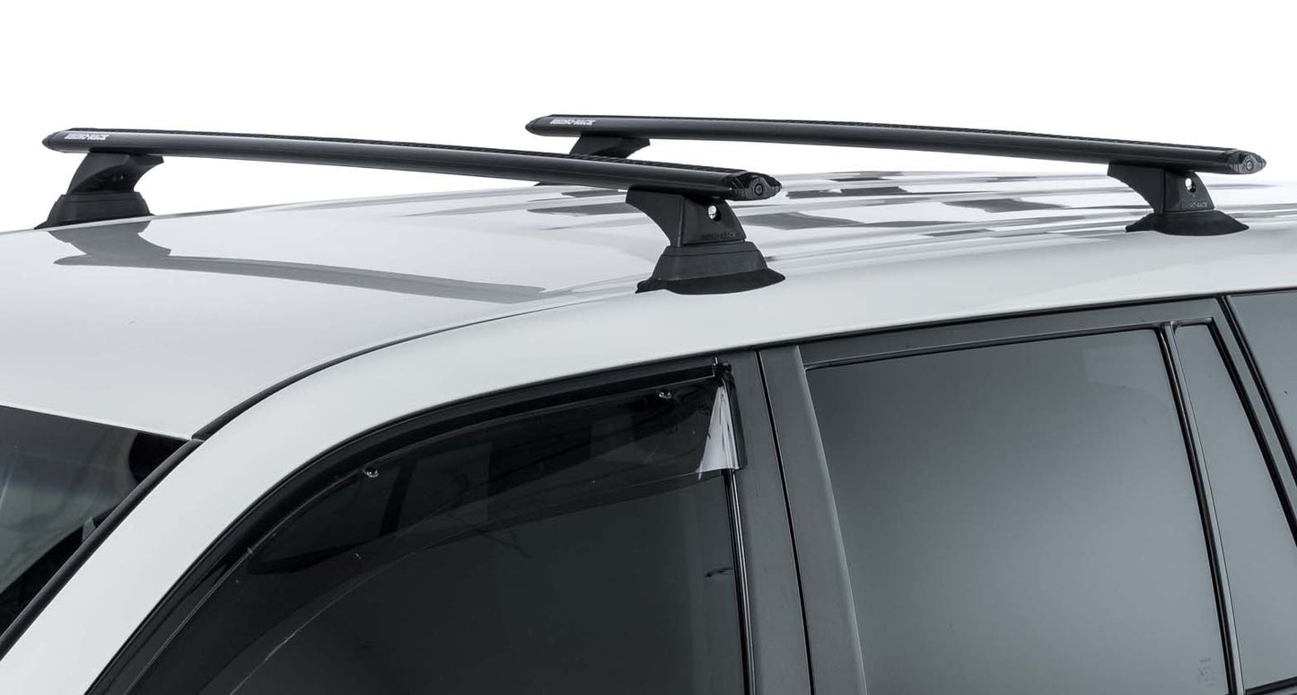 Mazda BT50 4DR Ute Dual Cab 20 on Vortex RCH Black 2 Bar Roof Rack