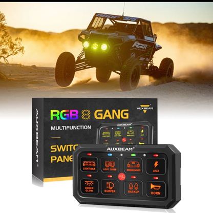 Auxbeam RGB 8 Gang switch panel