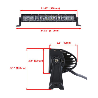 22" Straight LED CREE Light Bar 5D Lens 12,000LM