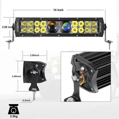 14" 5D-PRO Series Light Bar  12000LM