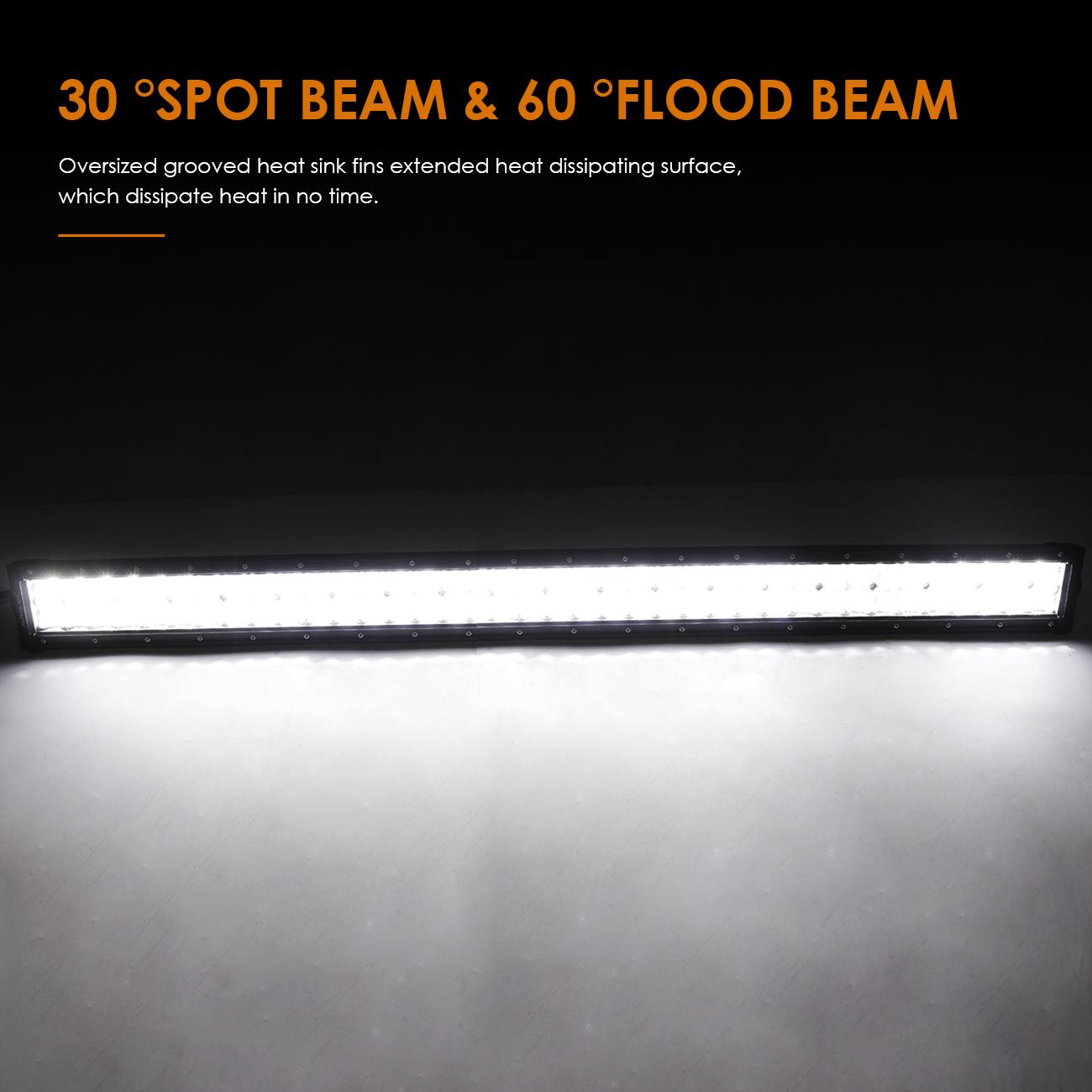 22" Straight LED CREE Light Bar 5D Lens 12,000LM efficient heat dissipation