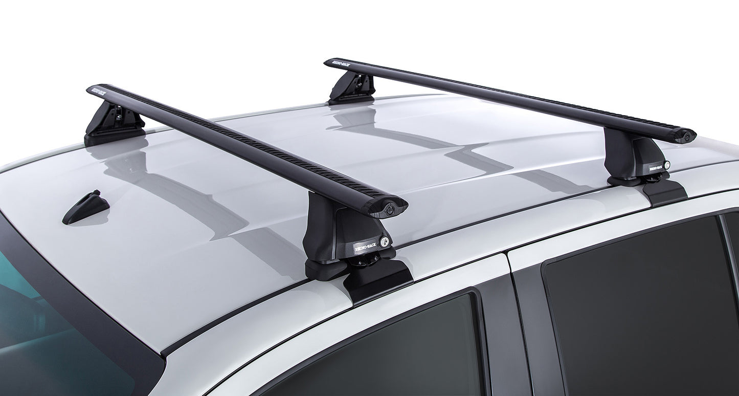 Toyota Hilux 4dr Ute Double Cab 10/15 On Vortex 2500 Black 2 Bar Roof Rack