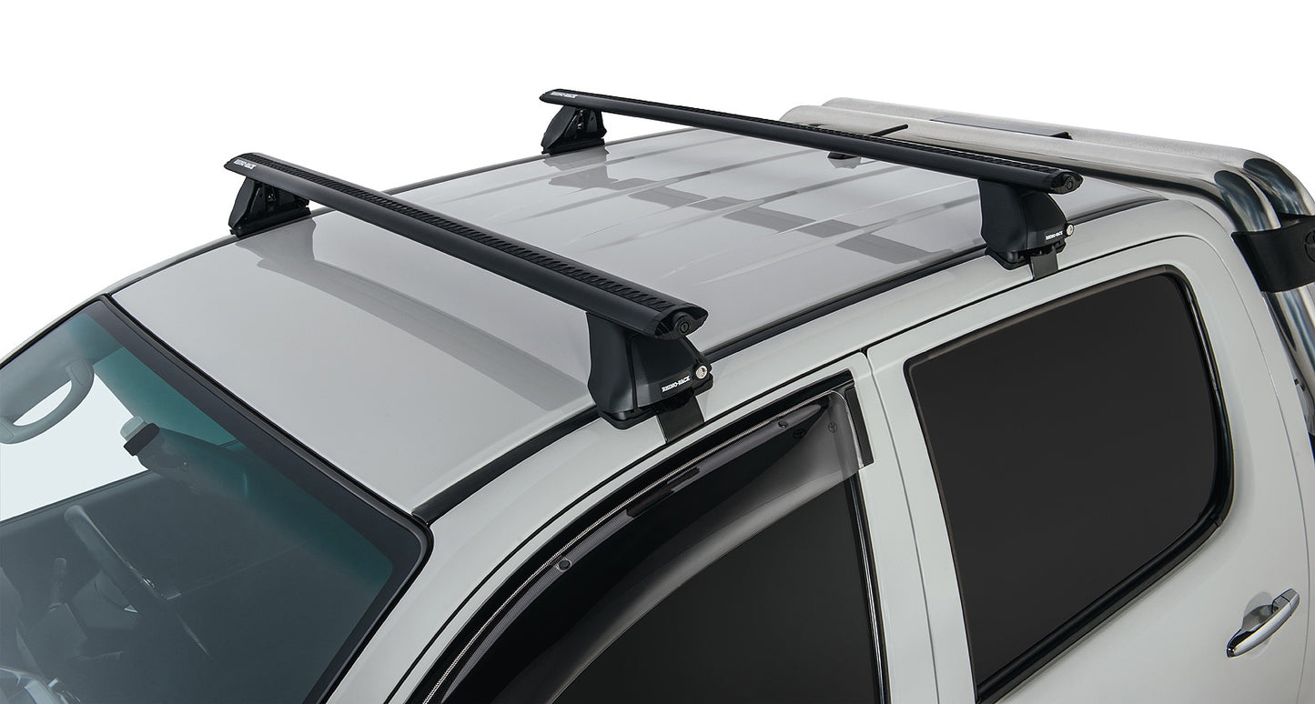 Toyota Hilux 4dr Ute Dual Cab 04/05 to 09/15 Vortex 2500 Black 2 Bar Roof Rack