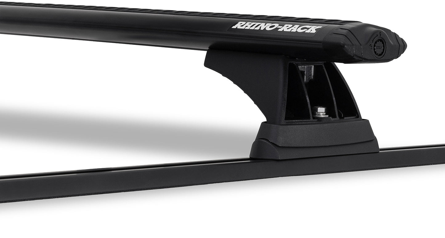Toyota Hilux 4dr Ute Double Cab 10/15 On Vortex RCH Trackmount Black 2 Bar Roof Rack