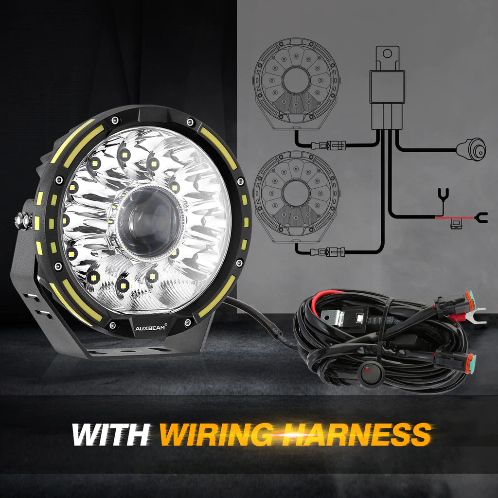 7" 360-PRO Series LED Driving Lights 250W 33332LM